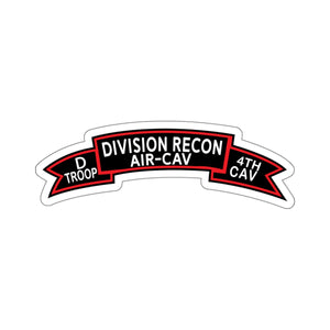 Kiss-Cut Stickers - D Troop 4th Cav - Division Recon Scroll