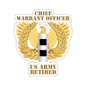 Kiss-Cut Stickers - Emblem - Warrant Officer - CW2 - Retired X 300