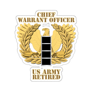 Kiss-Cut Stickers - Emblem - Warrant Officer - CW4 - Retired X 300