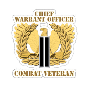 Kiss-Cut Stickers - Emblem - Warrant Officer - CW6 - Combat Veteran X 300