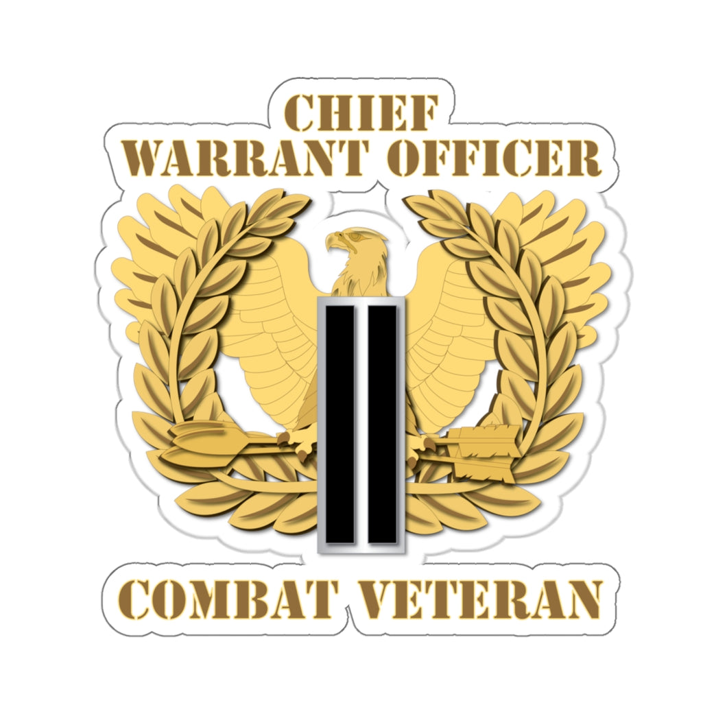 Kiss-Cut Stickers - Emblem - Warrant Officer - CW6 - Combat Veteran X 300