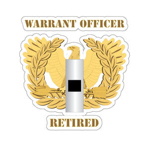 Kiss-Cut Stickers - Emblem - Warrant Officer - WO1 - Retired X 300