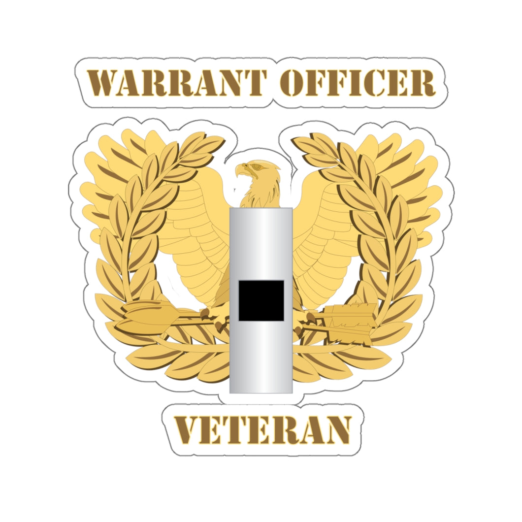 Kiss-Cut Stickers - Emblem - Warrant Officer - WO1 - Veteran X 300