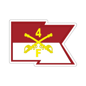 Kiss-Cut Stickers - F Troop, 4th Cavalry Regiment - Guidon - Waving Straight X 300