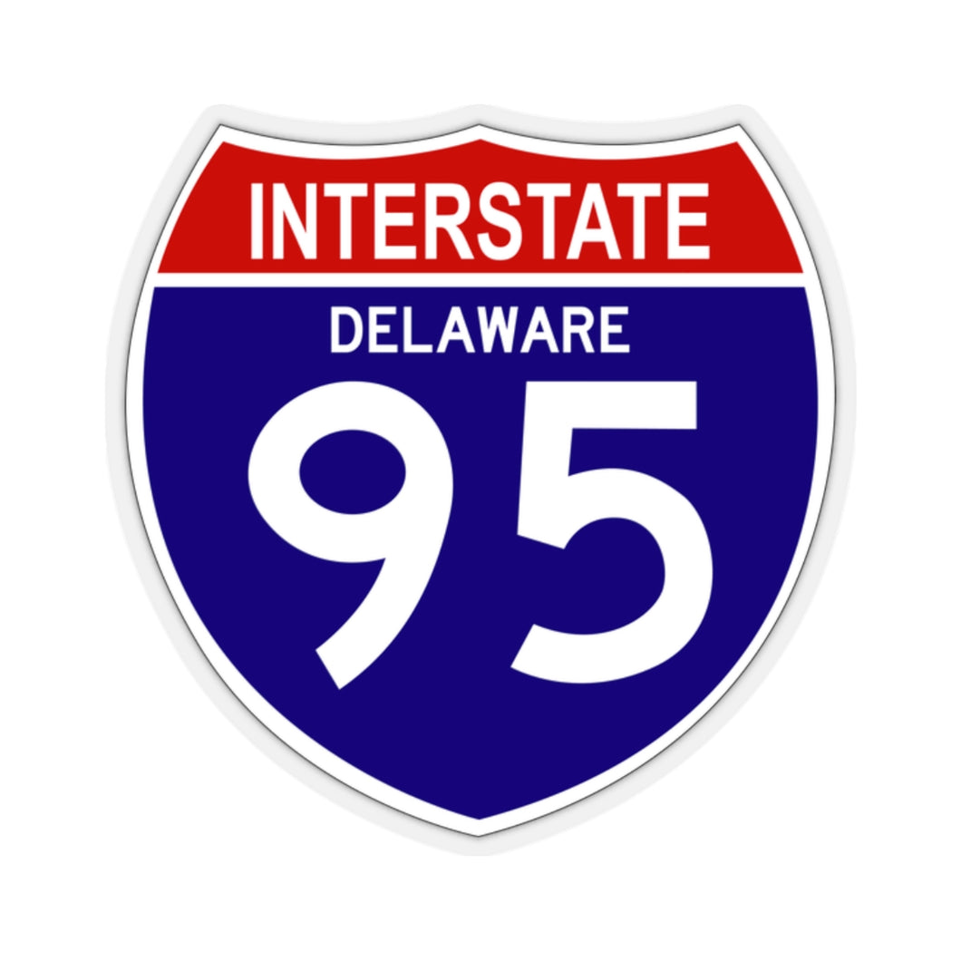 Kiss-Cut Stickers - Govt - Interstate 95 - Delaware