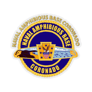 Kiss-Cut Stickers - Navy - Naval Amphibious Base Coronado w Txt