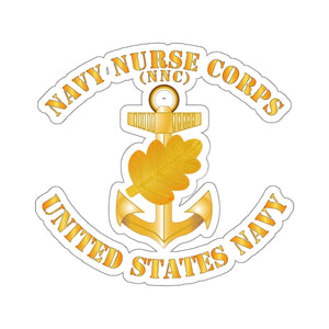 Kiss-Cut Stickers  - Navy - Navy Nurse Corps Pin w Txt