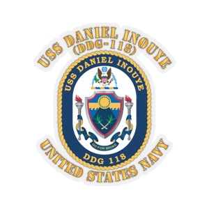 Kiss-Cut Stickers - Navy - USS Daniel Inouye (DDG-118) X 300