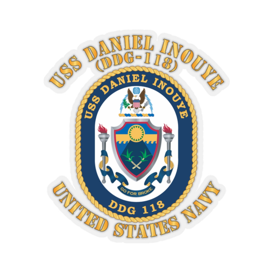 Kiss-Cut Stickers - Navy - USS Daniel Inouye (DDG-118) X 300