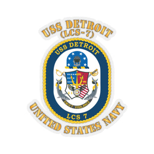 Kiss-Cut Stickers - Navy - USS Detroit (LCS-7) X 300