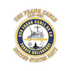 Kiss-Cut Stickers - Navy - USS Frank Cable (AS-40) X 300