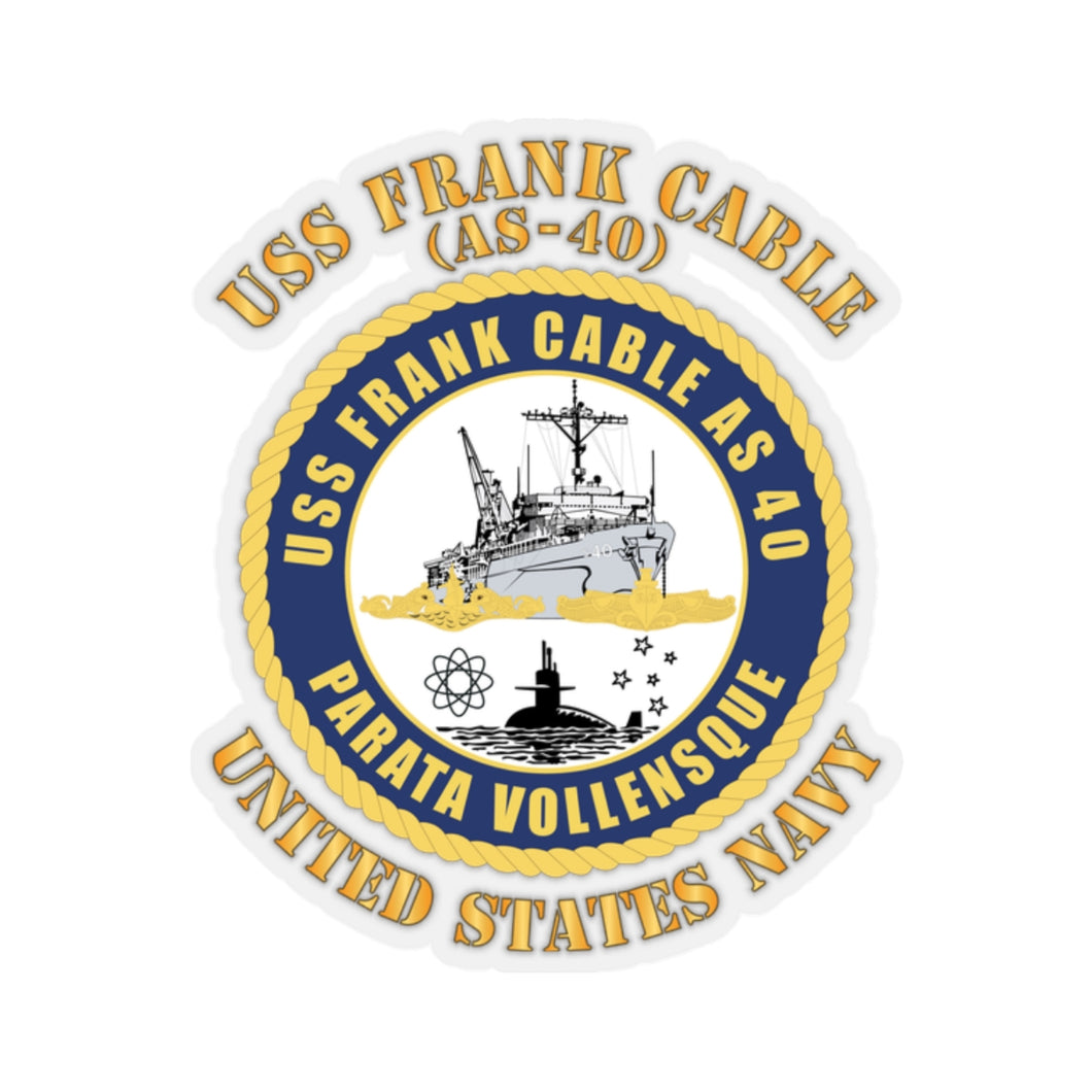 Kiss-Cut Stickers - Navy - USS Frank Cable (AS-40) X 300