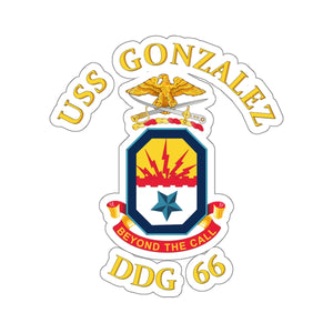 Kiss-Cut Stickers - Navy - USS Gonzalez (DDG 66) wo backgrnd