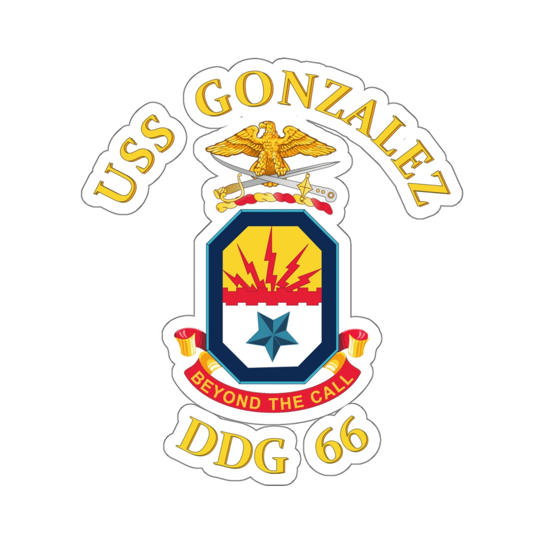 Kiss-Cut Stickers - Navy - USS Gonzalez (DDG 66) wo backgrnd