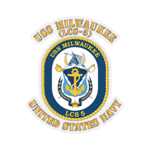 Kiss-Cut Stickers - Navy - USS Milwaukee (LCS-5) X 300