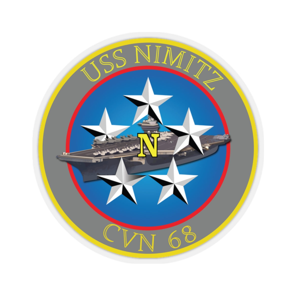 Kiss-Cut Stickers - Navy - USS Nimitz (CVN-68) wo Txt X 300 – MIP Brand ...