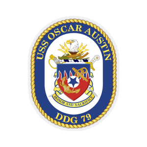 Kiss-Cut Stickers - Navy - USS Oscar Austin (DDG 79) wo Txt