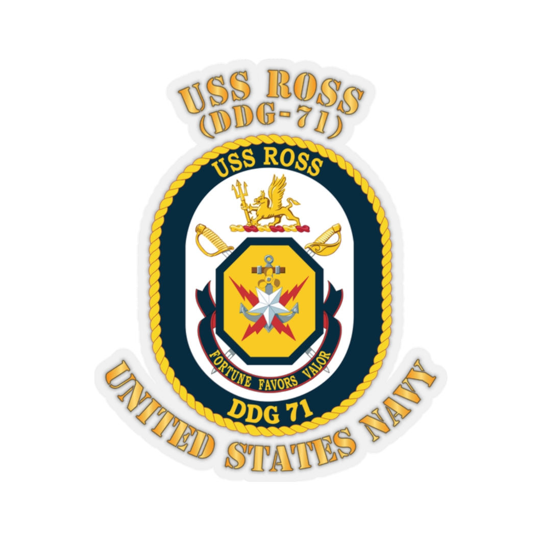 Kiss-Cut Stickers - Navy - USS Ross (DDG-71) X 300