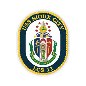 Kiss-Cut Stickers - Navy - USS Sioux City (LCS-11) wo Txt X 300