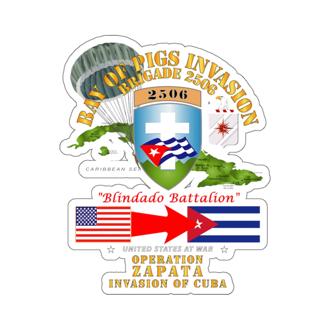 Kiss-Cut Stickers - Operation Zapata - Bay of Pigs - Cuba Invasion