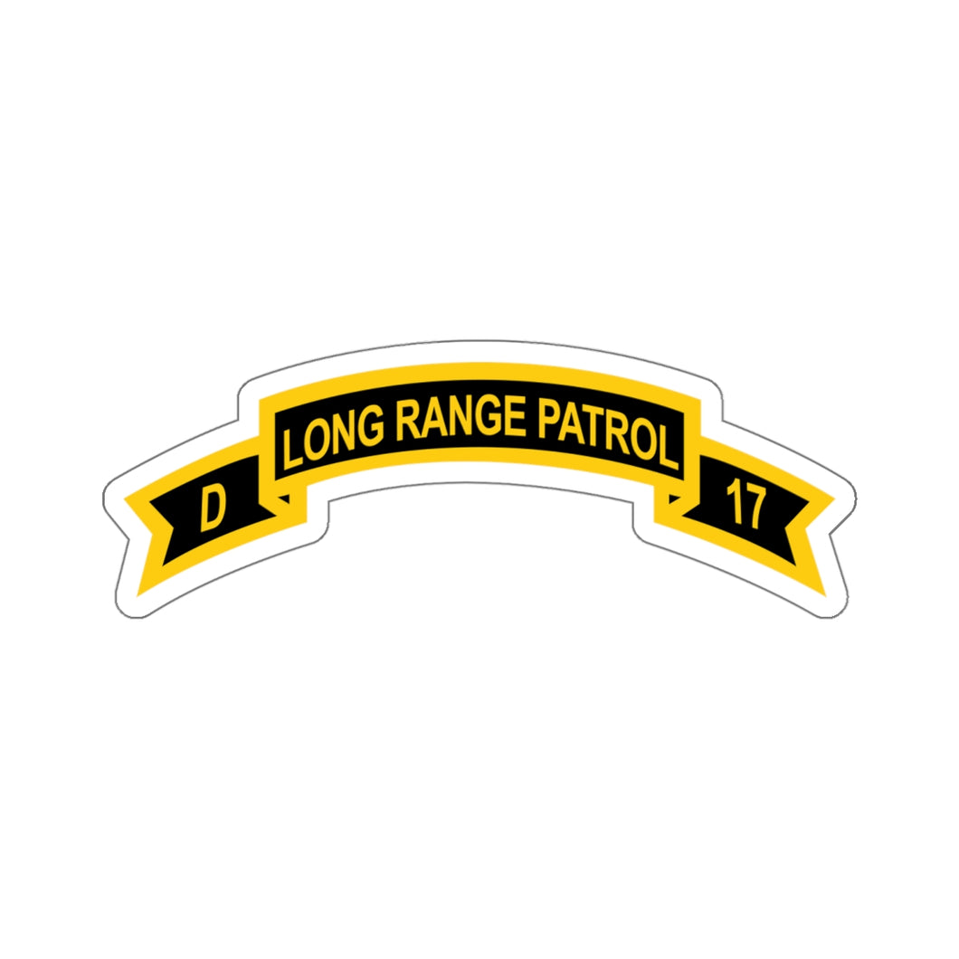 Kiss-Cut Stickers - Tab - Troop D 17th Cav Long Range Patrol wo Txt