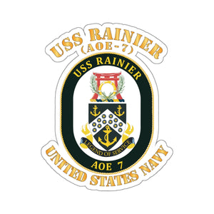 Kiss-Cut Stickers - USNS Rainier (AOE-7) w Txt X 300