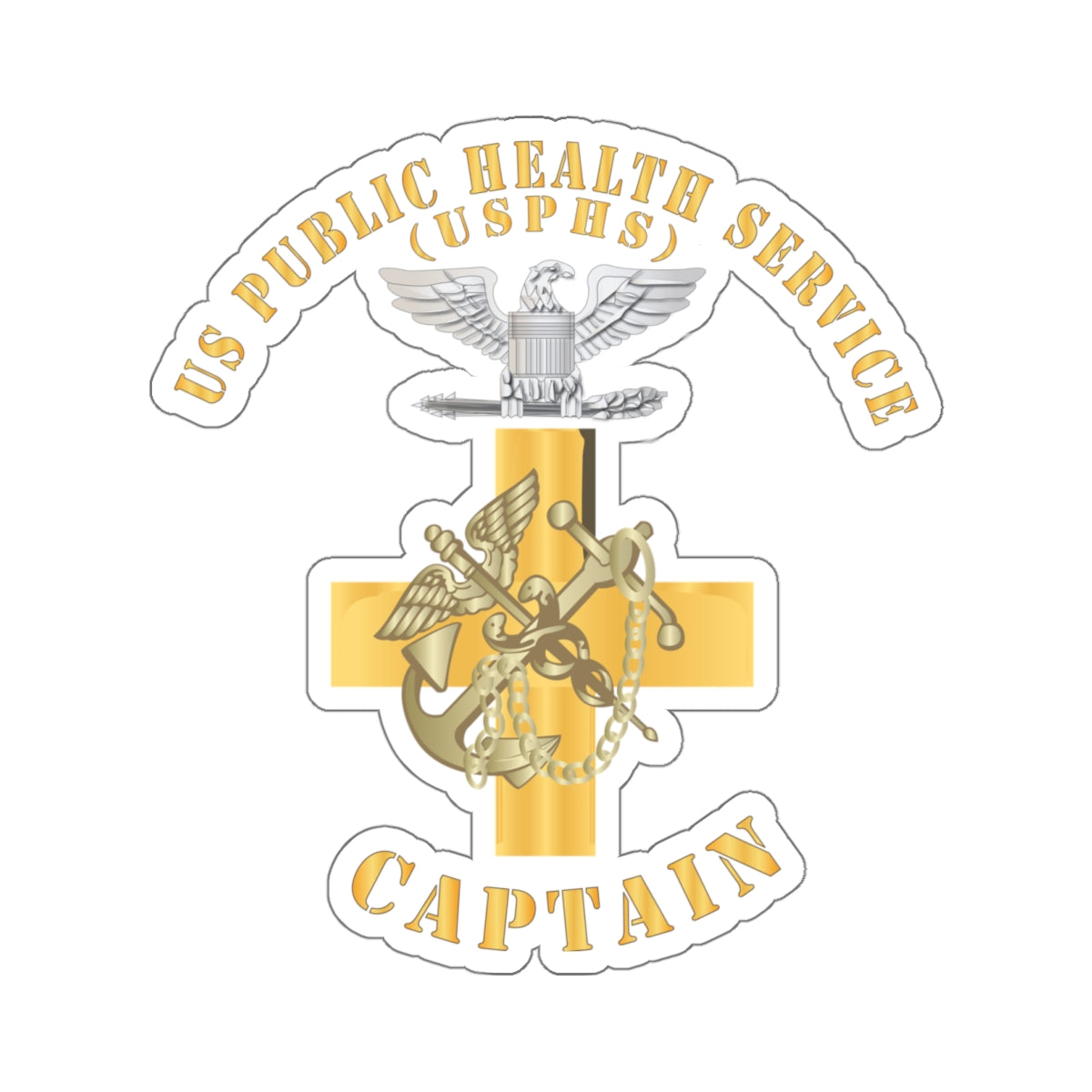 Kiss-Cut Stickers - USPHS - USPHS - Insignia - Captain - Cpt X 300 ...