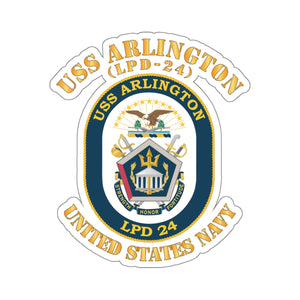 Kiss-Cut Stickers - USS Arlington (LPD-24) X 300