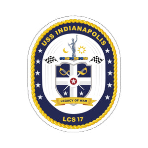 Kiss-Cut Stickers - USS Indianapolis (LCS-17) wo Txt X 300