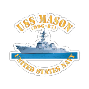 Kiss-Cut Stickers - USS Mason Ship - DDG-87 w Sea X 300