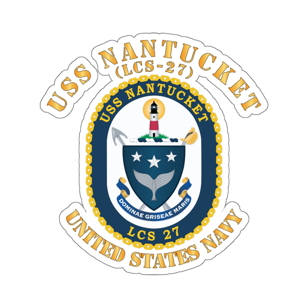 Kiss-Cut Stickers - USS Nantucket (LCS 27)  w Txt X 300