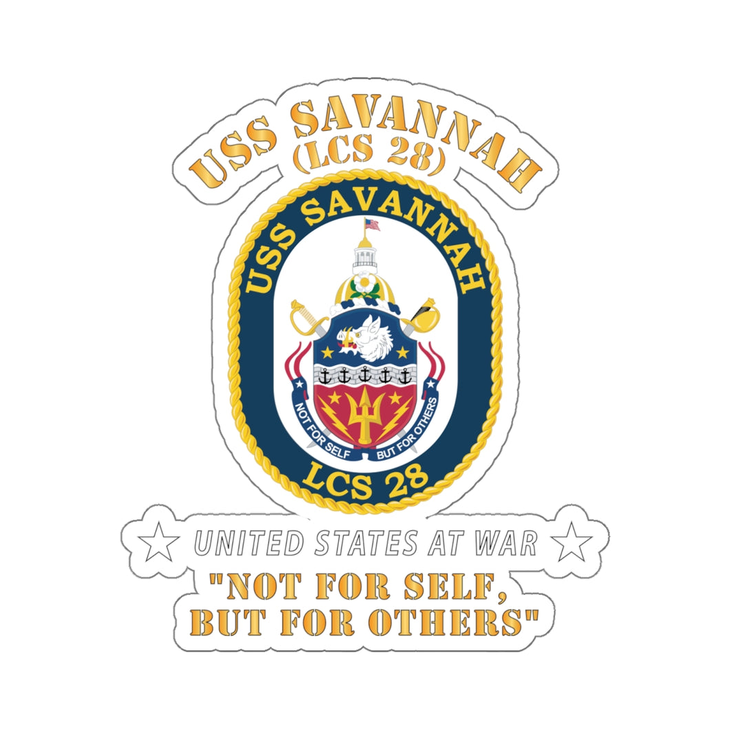 Kiss-Cut Stickers - USS Savannah LCS 28 - Not for Self, but for Others X 300