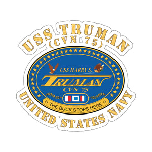Kiss-Cut Stickers - USS Truman (CVN 75) - US Navy X 300
