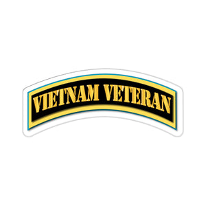 Kiss-Cut Stickers - Vietnam Veteran Tab - Gold