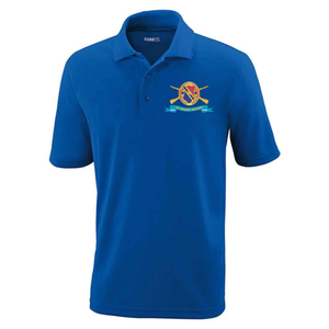 MENS Performance Polo Shirt - Infantry Regimental Unit Crest - Front Chest