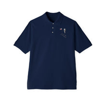 Load image into Gallery viewer, Men&#39;s Piqué Polo - Moon Landing Walk
