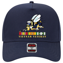 Load image into Gallery viewer, Baseball Cap - Navy - Seabee - Bee Only w VN SVC wo DS V1
