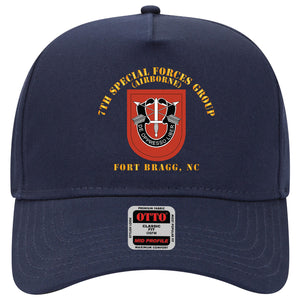 Baseball Cap - 7th Special Forces Group w Flash - FBNC