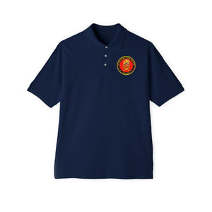 Men's Piqué Polo - 1st Bn 83rd Artillery Veteran w Branch