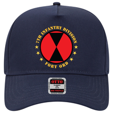 Load image into Gallery viewer, Baseball Cap - Army - 7th Infantry Division - Fort Ord wo BkGrd
