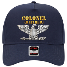 Load image into Gallery viewer, Baseball Cap - Colonel - Retired - 3D - Enhanced
