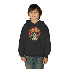 Load image into Gallery viewer, Youth Heavy Blend Hooded Sweatshirt - Coco Floral Skull
