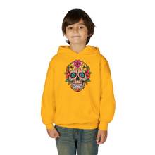 Load image into Gallery viewer, Youth Heavy Blend Hooded Sweatshirt - Coco Floral Skull
