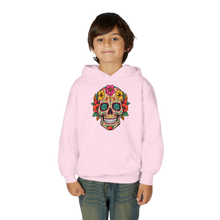 Load image into Gallery viewer, Youth Heavy Blend Hooded Sweatshirt - Coco Floral Skull
