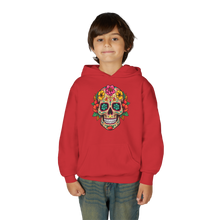 Load image into Gallery viewer, Youth Heavy Blend Hooded Sweatshirt - Coco Floral Skull
