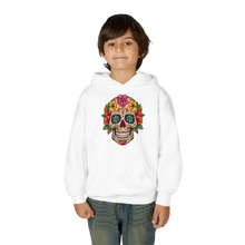 Load image into Gallery viewer, Youth Heavy Blend Hooded Sweatshirt - Coco Floral Skull
