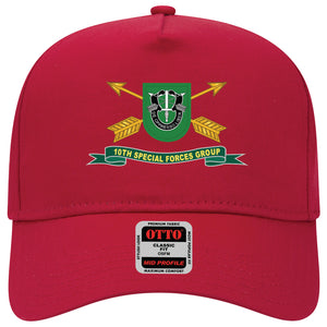 Baseball Cap - 10th Special Forces Group - Flash w Br - Ribbon X 300