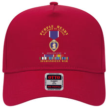 Load image into Gallery viewer, Baseball Cap - Purple Heart - WIA w Afghanistan SVC w Purple Heart Ribbon
