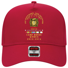 Load image into Gallery viewer, Baseball Cap - Army - 1st Battalion, 9th Infantry - Manchus - Keep Up the Fire - Camp Hovey Korea - Toko-ri w AFEM - COLD SVC - 1973-1974 X 300
