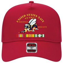 Load image into Gallery viewer, Baseball Cap - Navy - Seabee - Vietnam Veteran - Step VN VET
